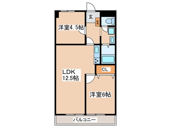 フュ－グマンションの物件間取画像